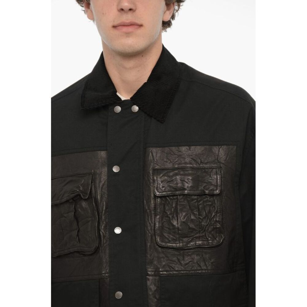 Utility Jacket with Ribbed Collar - Picture 4 of 5
